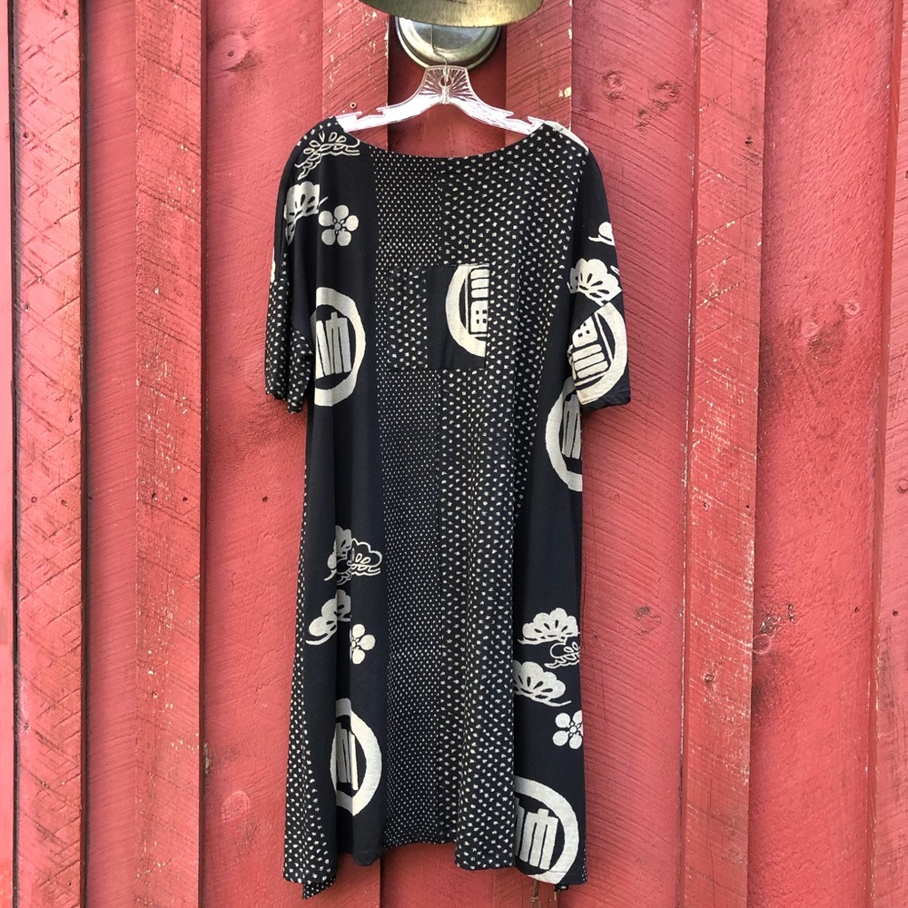 Asian Patchwork Midi Dress, Medium - image 4